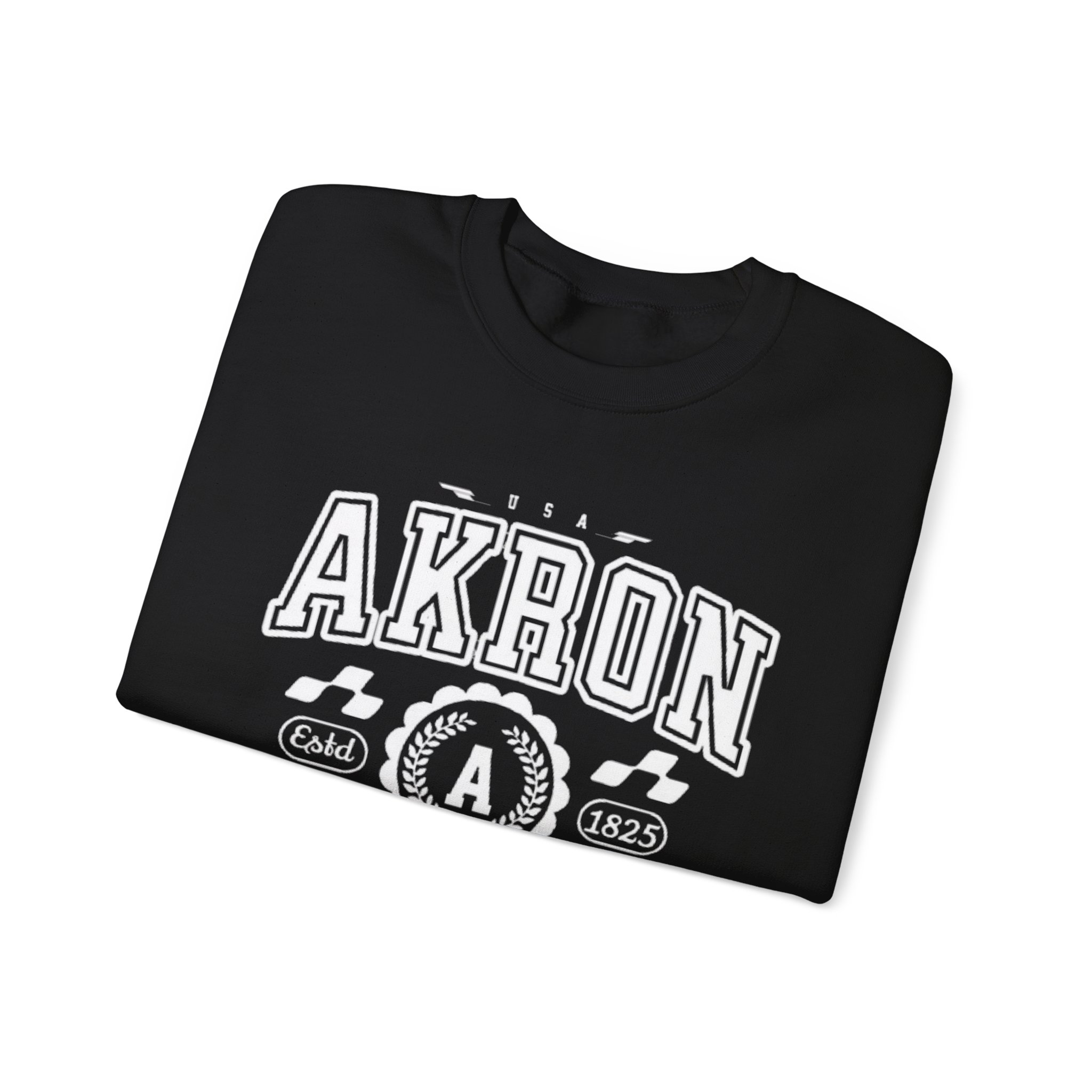 Akron Ohio athletic Vintage and Retro Style Crewneck Sweatshirt - Image 3