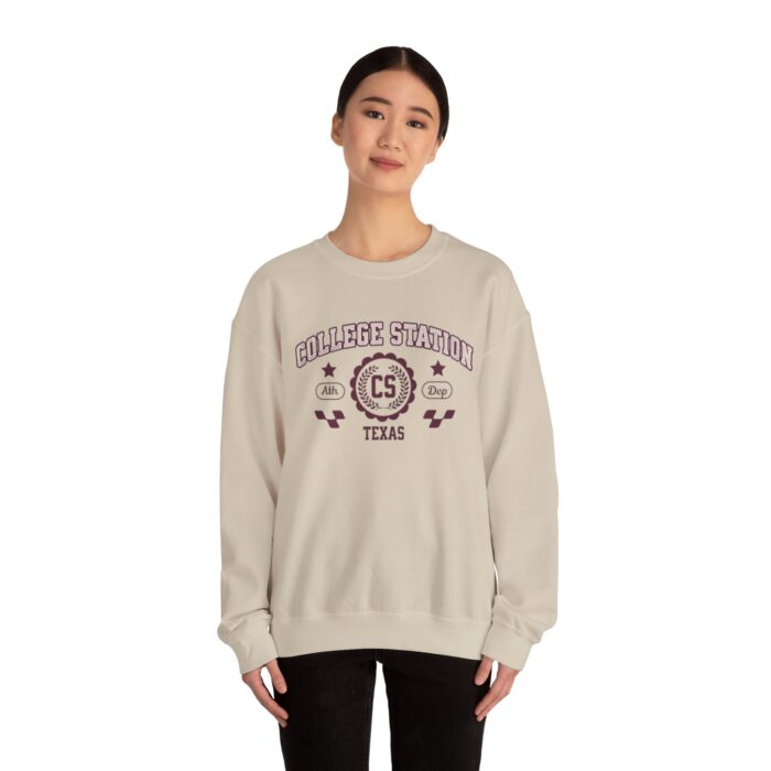 College Station Texas Sweatshirt - Unisex Vintage Athletic Crewneck sweater or hoodie - Image 8