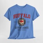 Buffalo New York City Lights Unisex Heavy Cotton Tee, Graphic Tee, Casual Wear, Gift for New Yorkers, Travel Souvenir, City Pride Shirt - Image 7