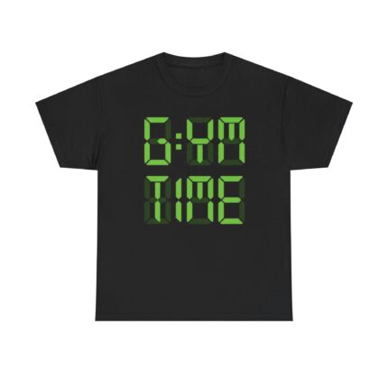 Gym Time in LCD Display Design Motivational Fitness T-Shirt – Gym Apparel for Men & Women tee