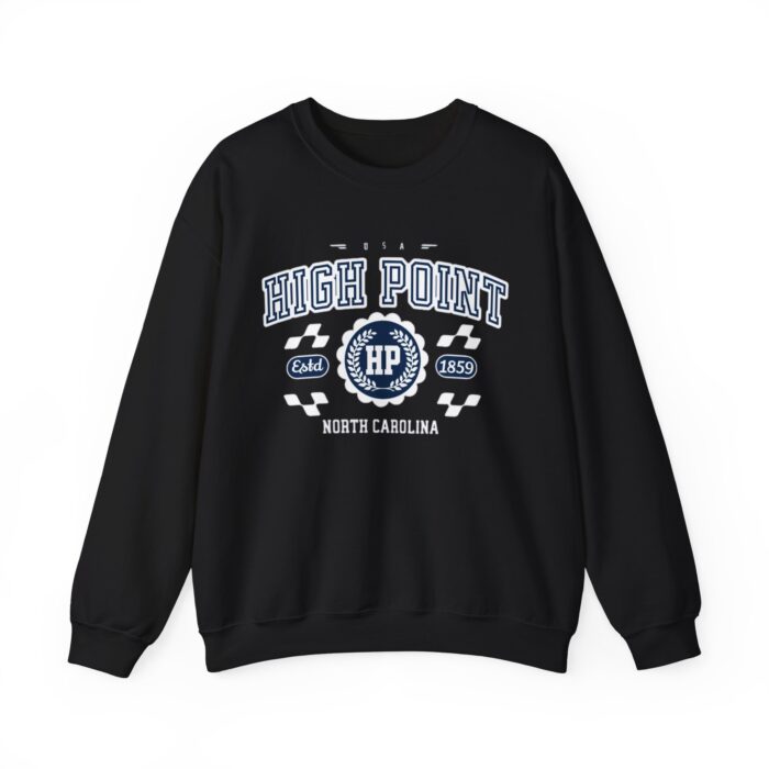 Vintage High Point North Carolina Athletic Sports Design varsity pullover sweater Crewneck Sweatshirt - Image 1