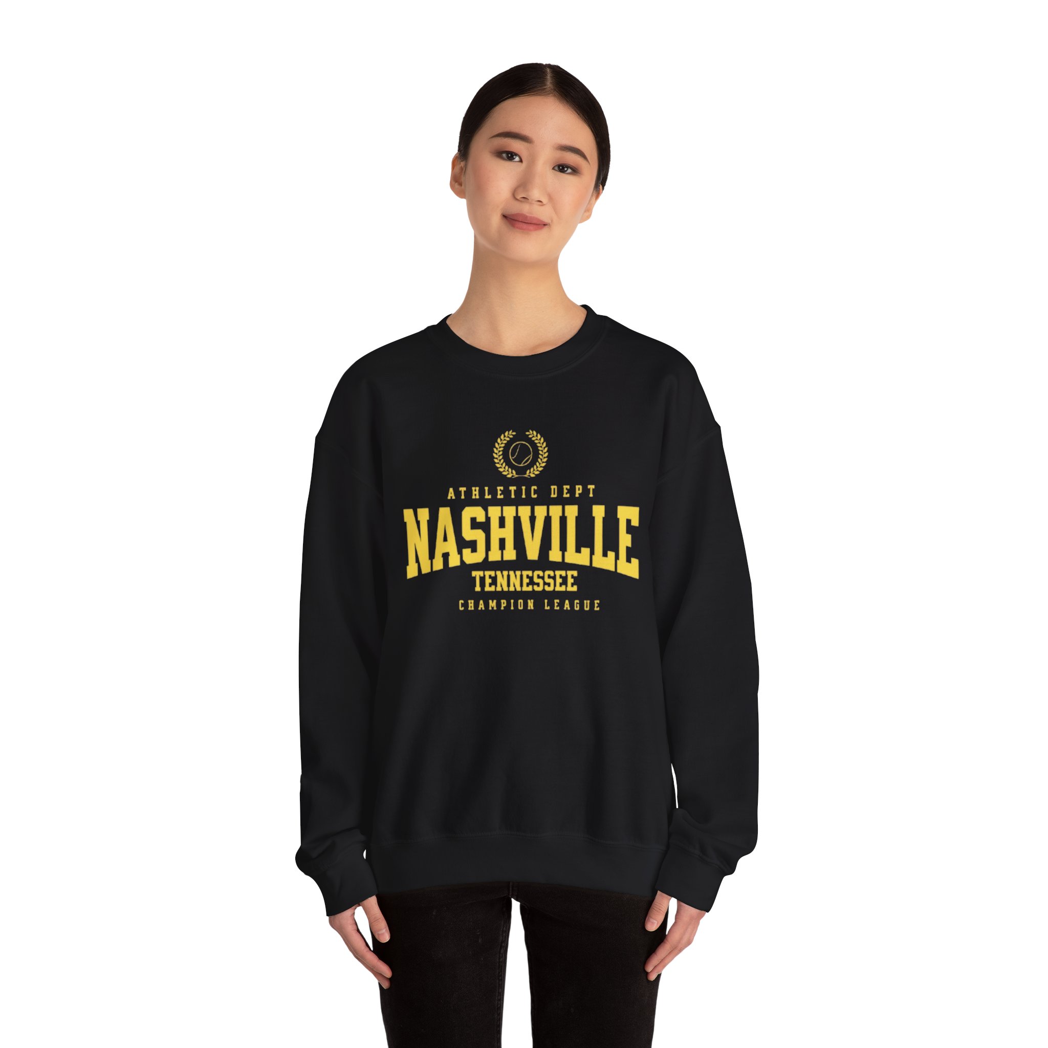 Nashville Tennessee Urban Varsity Crewneck Sweatshirt Music City Style Meets Athletic Flair - Image 4