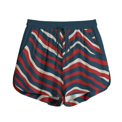 New England Patriots Zubaz All-Over Print Women's Shorts With Drawstring | Rayon