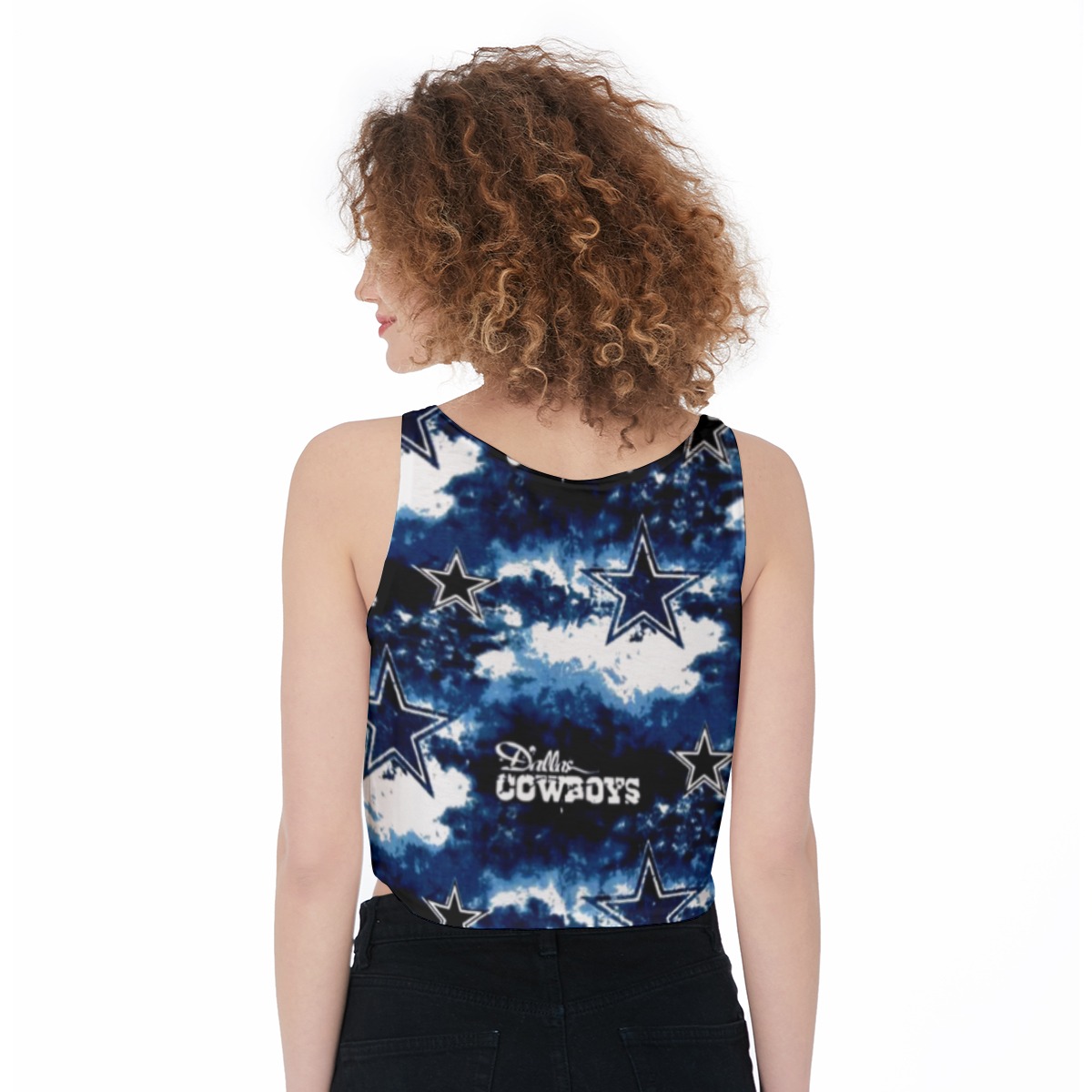 Dallas Cowboys Zubaz All-Over Print Crop-Tank Top - Image 2