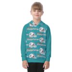 Miami Dolphins Zubaz All-Over Print Kid's Raglan Pullover Hoodie