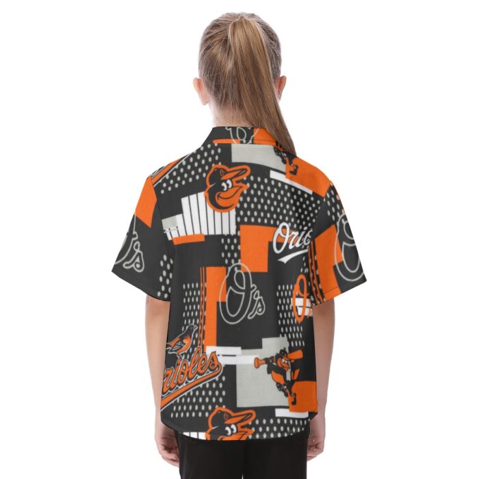 Baltimore Orioles Kid's Hawaiian Vacation Shirt - Image 4