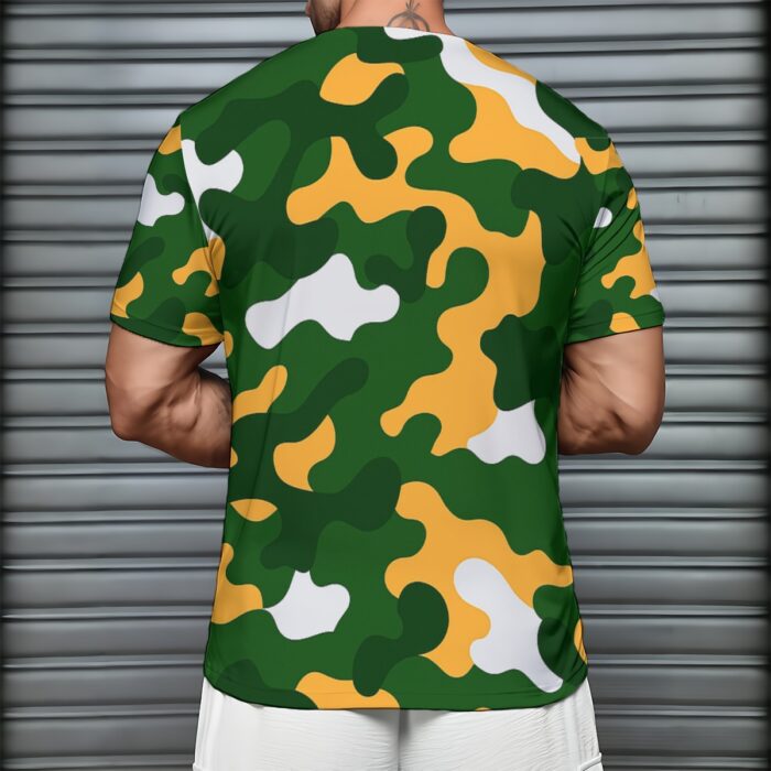Green Bay Packers All-Over Print Men's Short Sleeve T-Shirt With Sports Collar - Image 1