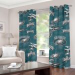 Philadelphia Eagles Zubaz Blackout Grommet Curtains | 265(gsm) - Image 2