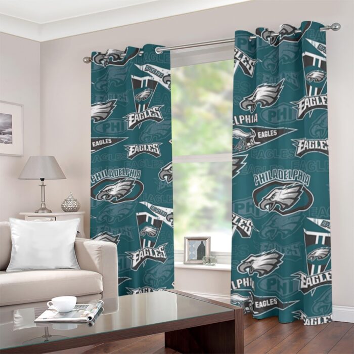 Philadelphia Eagles Zubaz Blackout Grommet Curtains | 265(gsm) - Image 2