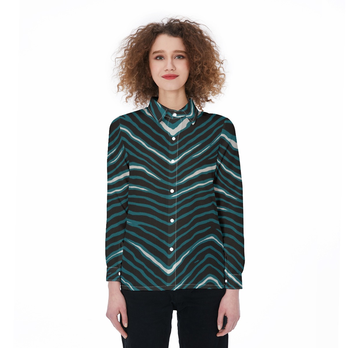 Philadelphia Eagles Zubaz All-Over Print Women's Elastic-Back Shirt