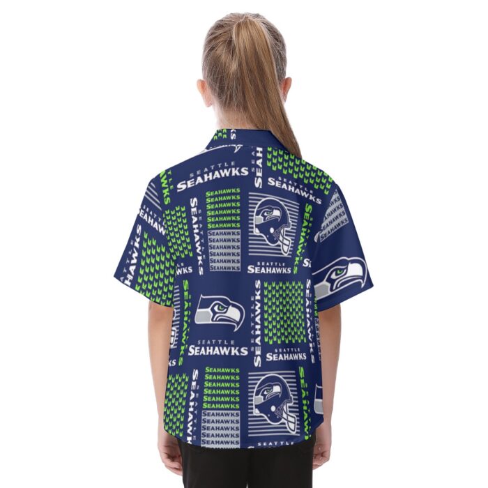 Seattle Seahawks  Kid's Hawaiian Vacation Shirt - Image 4
