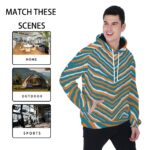 Miami Dolphins Zubaz All-Over Print Men's Heavy Fleece Raglan Hoodie - Image 6