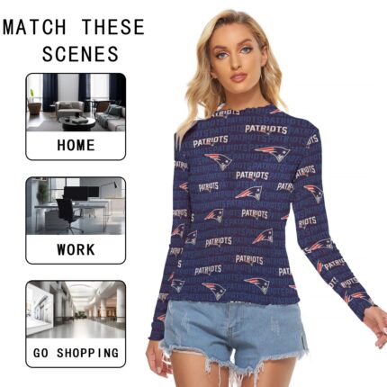 New England Patriots All-Over Print Women's Mesh T-shirt
