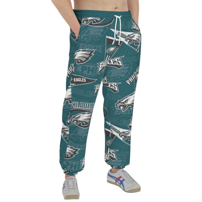 Philadelphia Eagles Zubaz All-Over Print Men'S Thick Sweatpants - Image 3