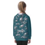 Philadelphia Eagles Zubaz All-Over Print Kid's Raglan Pullover Hoodie - Image 2