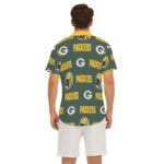 Green Bay Packers All-Over Print Men's Deep V-neck Short Sleeve T-shirt