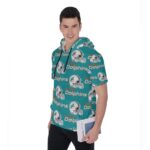 Miami Dolphins Zubaz All-Over Print Men's Short Sleeve Hoodie T-Shirt - Image 2