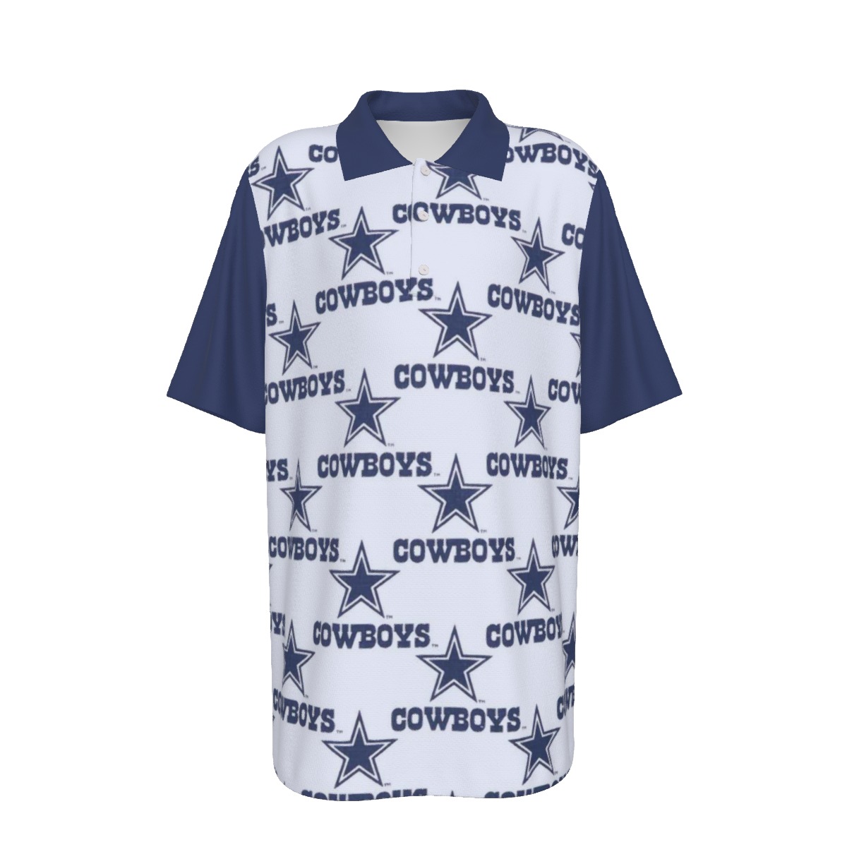 Dallas Cowboys Zubaz All-Over Print Teenage UV Protection POLO Shirt