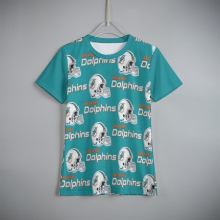 Miami Dolphins Zubaz Eco-friendly All-Over Print Kid's Short Sleeve