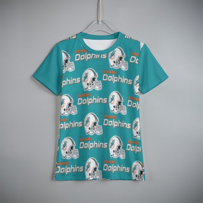 Miami Dolphins Zubaz Eco-friendly All-Over Print Kid's Short Sleeve - Image 1