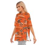 Cincinnati Bengals  Women's Short Sleeves T-shirt With Hem Split - Image 3
