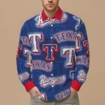 Texas Rangers Men's Slim Fit Long Sleeve Shirt