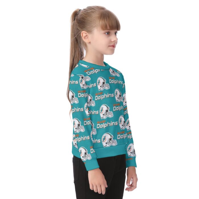 Miami Dolphins Zubaz All-Over Print Kid's Sweater - Image 2