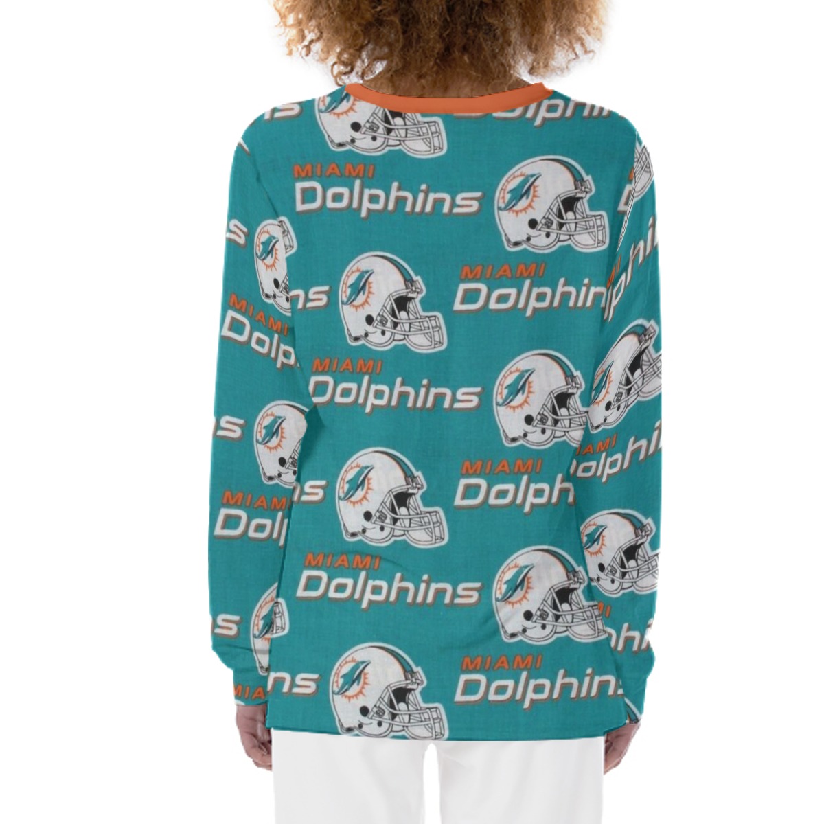 Miami Dolphins Zubaz All-Over Print Women'S Pajama T-shirt|180GSM
