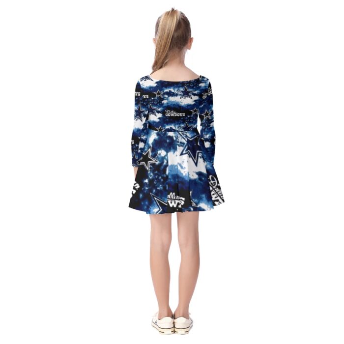 Dallas Cowboys Zubaz All-Over Print Kid's Long Sleeve Dress - Image 1