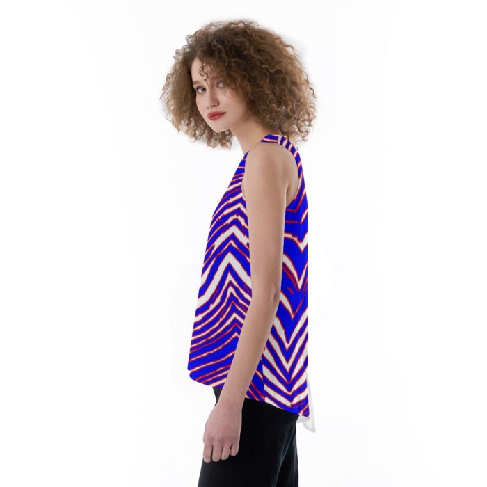 Buffalo Bills Zubaz All-Over Print Women's Loose Tank Top - Image 3