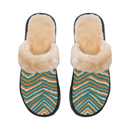Miami Dolphins Zubaz Men's Home Plush Slippers