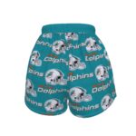 Miami Dolphins Zubaz All-Over Print Women's Sports Shorts|145GSM - Image 2