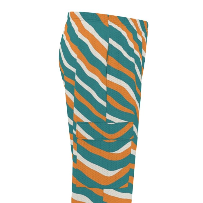 Miami Dolphins Zubaz All-Over Print Men's Cargo Pants|220GSM Birdseye - Image 2