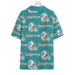 Miami Dolphins Zubaz All-Over Print Men's Faux Linen Hawaiian Shirt - Image 2