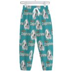 Miami Dolphins Zubaz All-Over Print Kid's Sweatpants | 310GSM Cotton - Image 4