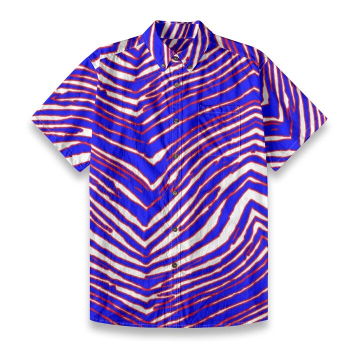 Buffalo Bills Zubaz All-Over Print Men's Breathable Cotton Shirt|125GSM - Image 4