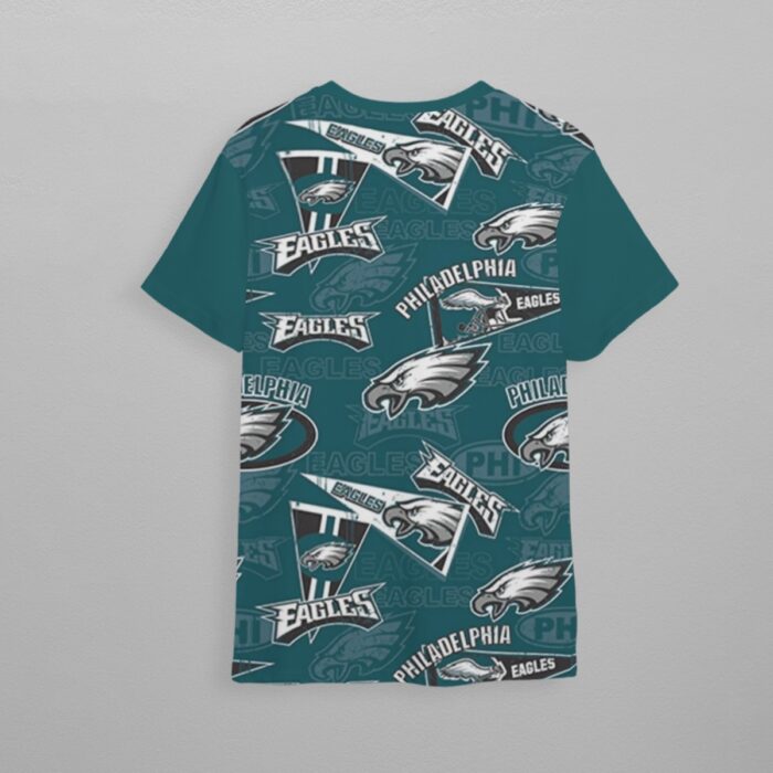 Philadelphia Eagles Zubaz All-Over Print Children's Sports T-Shirt - Image 2