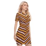 Washington Commanders zubaz Women's Polo Collar Dress - Image 2