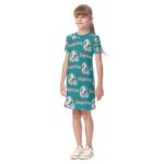 Miami Dolphins Zubaz All-Over Print Kid's Short Sleeve Dress
