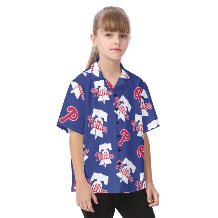 Philadelphia Phillies Kid's Hawaiian Vacation Shirt - Image 2