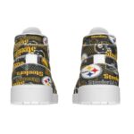 Pittsburgh Steelers Zubaz Women's Synthetic Leather Stitching Shoes - Image 6