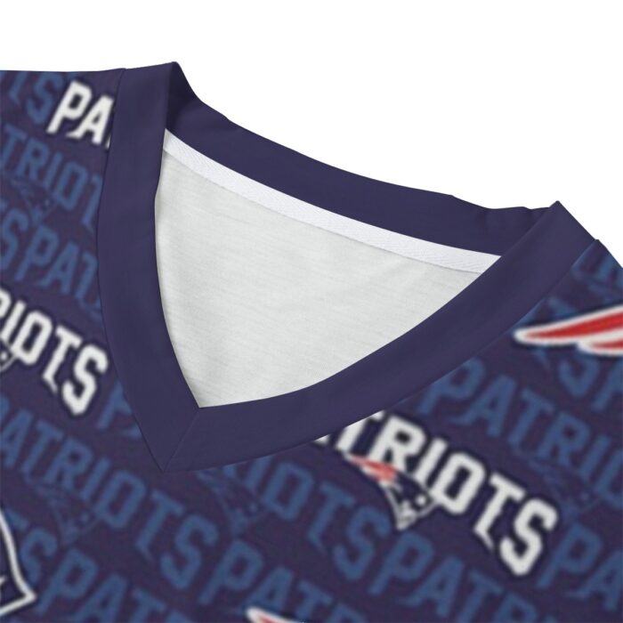 New England Patriots Zubaz Eco-friendly All-over Print Unisex V-neck T-Shirt - Image 3
