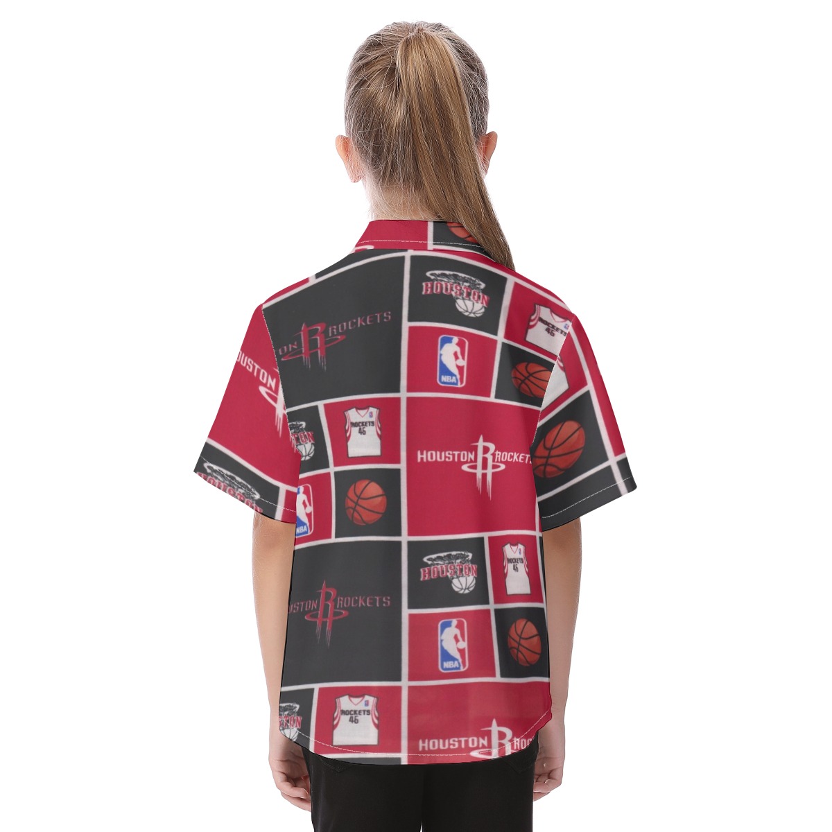 Houston Rockets Kid's Hawaiian Vacation Shirt - Image 4