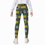 Green Bay Packers All-Over Print Kid's Leggings - Image 4