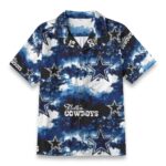 Dallas Cowboys Zubaz All-Over Print Men's Casual Hawaiian Short Sleeve Shirt | 125GSM Cotton - Image 8