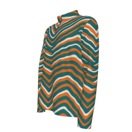 Miami Dolphins Zubaz All-Over Print Men's Half Zip Pullover