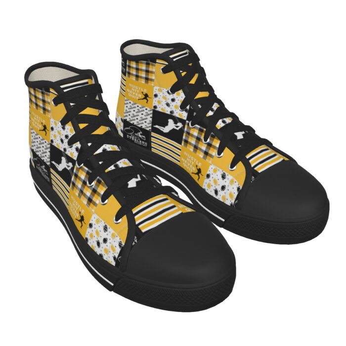 Pittsburgh Steelers Zubaz Men's Black Sole Canvas Shoes - Image 1