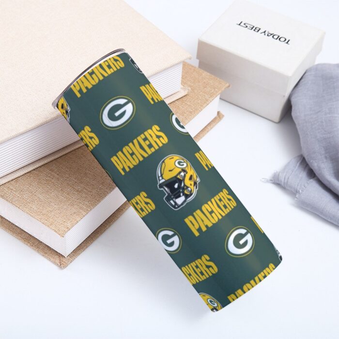 Green Bay Packers Custom 20OZ Straight Cup With Sliding Lid For The USA - Image 2