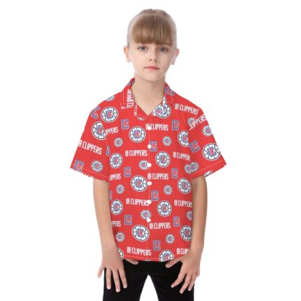Los Angeles Clippers Kid's Hawaiian Vacation Shirt