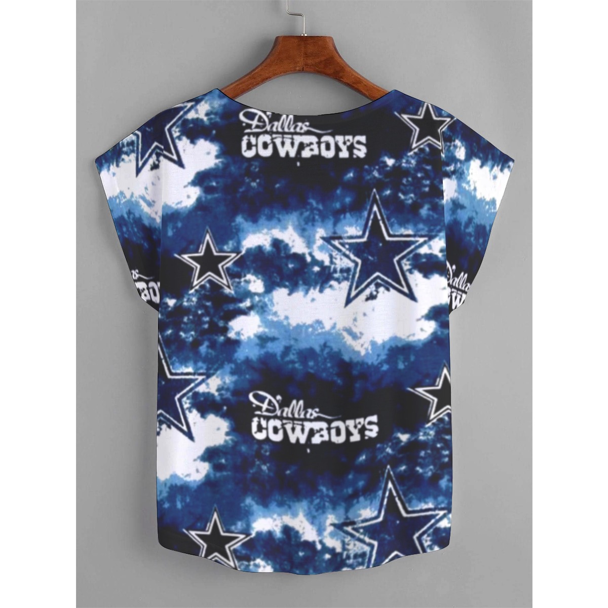 Dallas Cowboys Zubaz All-Over Print Women's Curved Hem T-shirt (Plus Size)